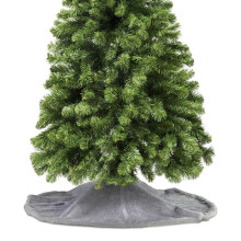 The Christmas Workshop 71149 Grey Faux Fur Tree Skirt / 100cm Diameter