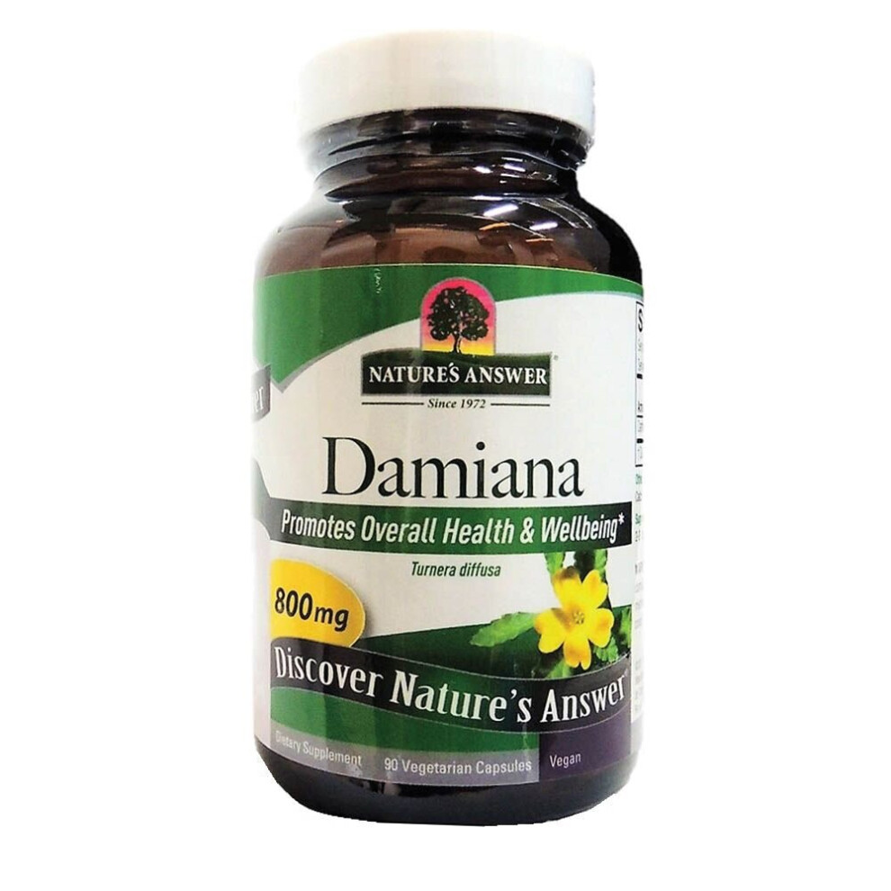 Brand: Nature's Answer Nature's Answer Damiana Leaves 800 Mg Vegetarian Capsules 90'S