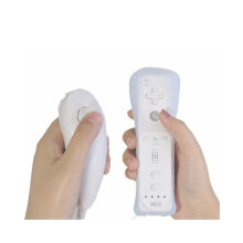 2PCS BRAND NEW WHITE REMOTE CONTROLLER FOR NINTENDO WII SILICONE STRAP