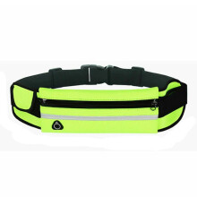 (Green) Waterproof Running Belt Bum Waist Pouch Fanny Pack Camping Sport Hiking Zip Bags