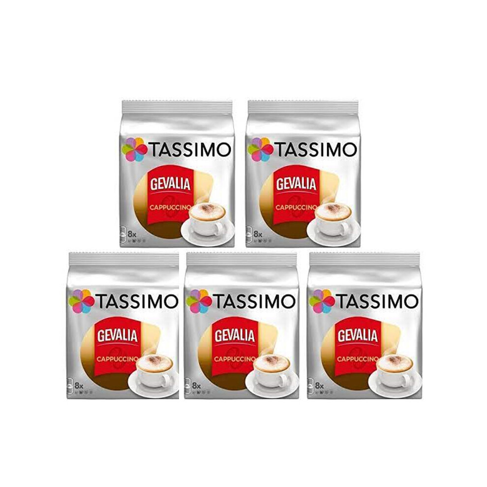 Tassimo T Discs Gevalia Cappuccino (Pack of 5, 40 Drinks)