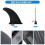 Universal SUP Board Fin Quick Release Detachable Longboard Center Fin Surfing Replacement(Black) 5