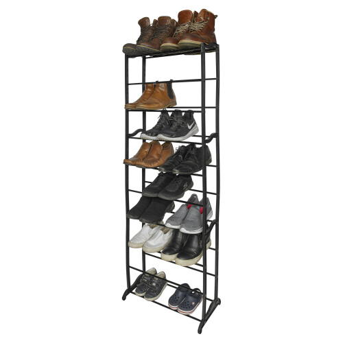 URBN Living 10 Tier Extendable Shoe Rack Space Saving Storage Footwear Organiser Shelving 1