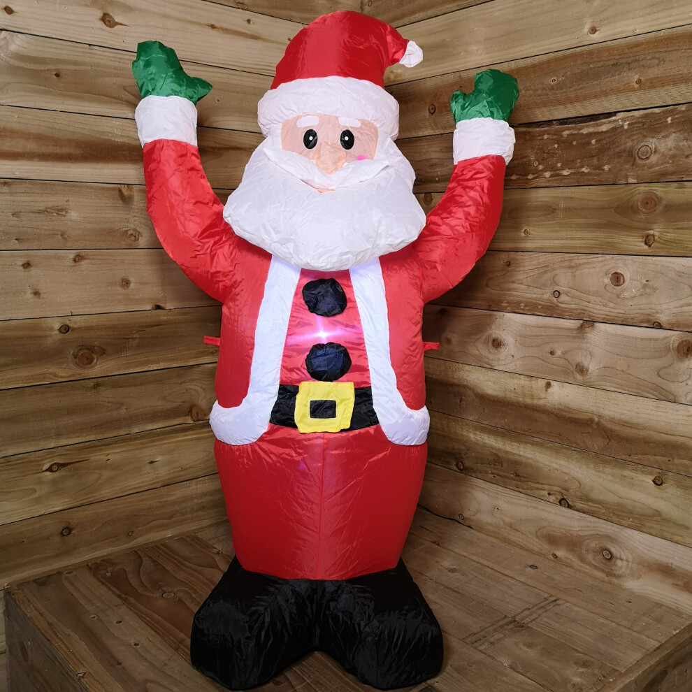 Snow Time 4Ft (120Cm) Led Outdoor Christmas Inflatables Santa Claus Indoor Decorations