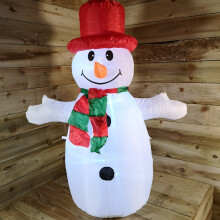 4ft (120cm) LED Outdoor Christmas Inflatables Snowman Indoor Light Up Decorations