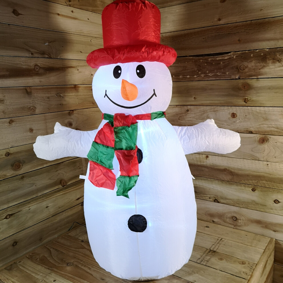 Snow Time 4Ft (120Cm) Led Outdoor Christmas Inflatables Snowman Indoor Up Decorations Light