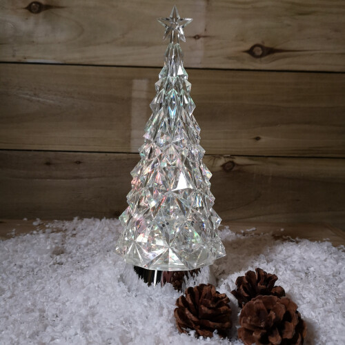 Snow Time 28cm RGB LED Christmas Tree Water Lantern Snow Globe Battery Operated 2