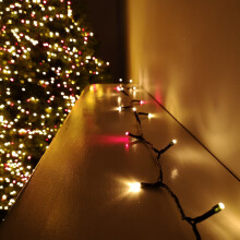 480 LED 38.3m Premier Christmas Outdoor 8 Function Lights in Red & Vintage Gold