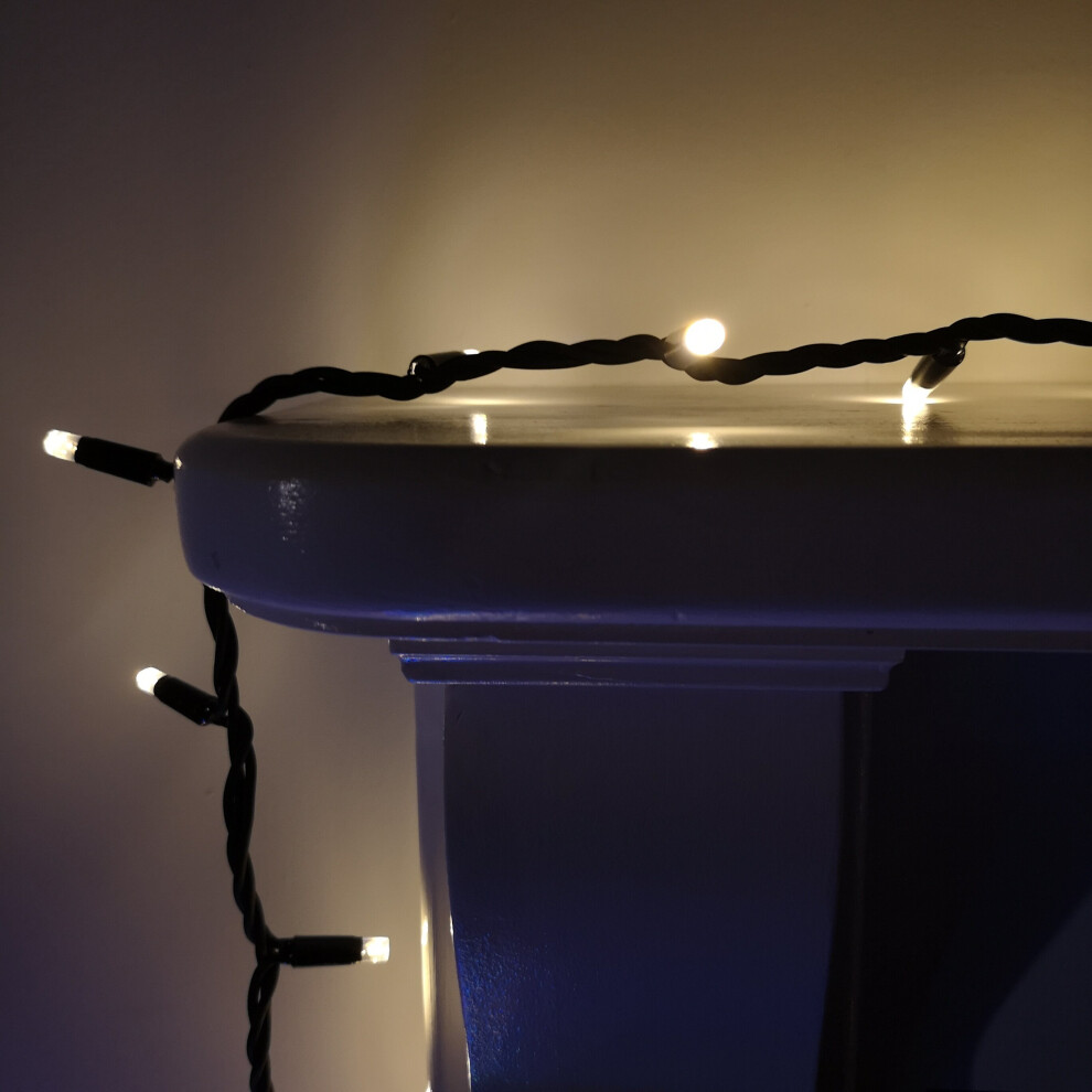 Premier 100 Led 8M Christmas Connectable Outdoor Static Lights In Warm White