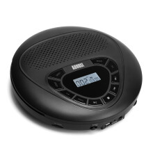 Portable CD with speaker Rechargeable August SE10 Aux out & MP3 Player for Home & Car, for Lessons, Disc & Micro SD, Equalizer, Anti-shock