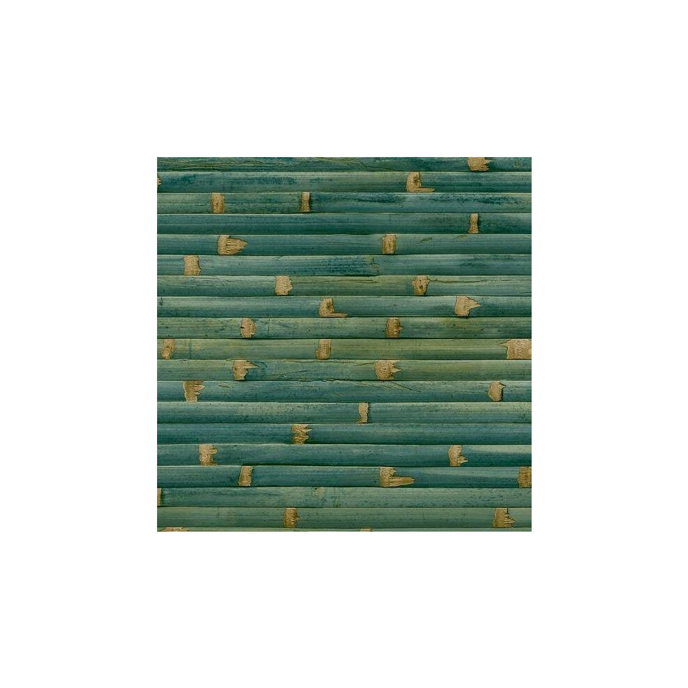 Grandeco Wanderlust Bamboo Green Teal Paste The Wall Vinyl Wallpaper