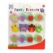 Funky Shaped Coloured Eraser Pack Of 12 By Kids Create Perfect Size For Kids