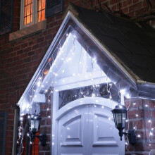 200 4.6m Christmas LED Icicle Chasing Lights White Xmas Indoor Outdoor