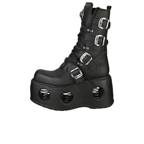 New Rock (37) New Rock Metallic Plattform Stiefel - Schwarz unisex 2