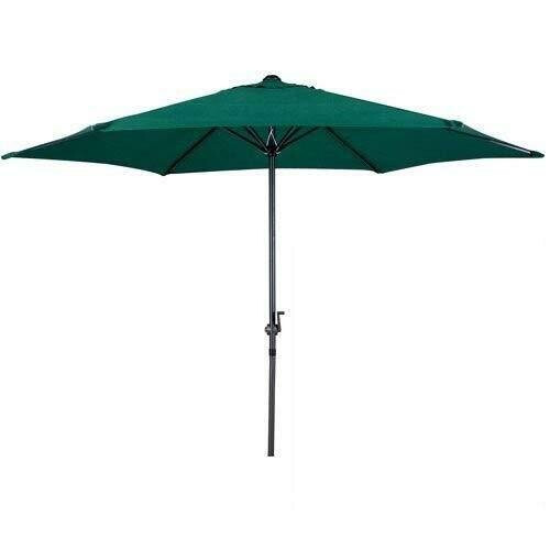Gardensity Parasol with winding crank & tilt function Green 2.7m