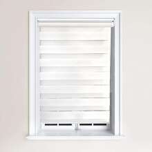 (120x165cm, White) Lister Cartwright Premium Quality Zebra Day Blind & Night Blind Roller Blinds fashionable