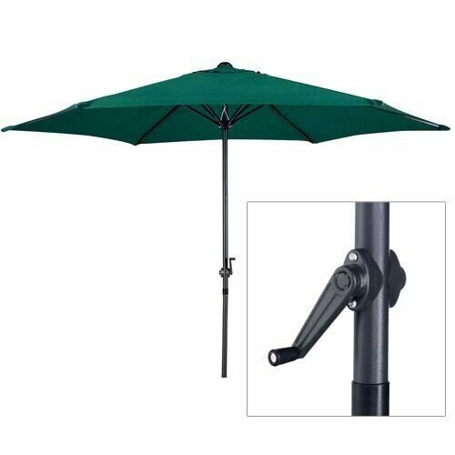 Gardensity Parasol with winding crank & tilt function Green 2.7m 1