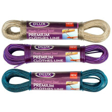 DLUX 20m Outdoor Clothes Line with Steel Core and Coated Rope – Heavy-Duty Laundry Drying Line