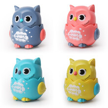 Cute Owl Shape with 360 Degree Rotating Head Pulling Pushing Toys Kids Gift