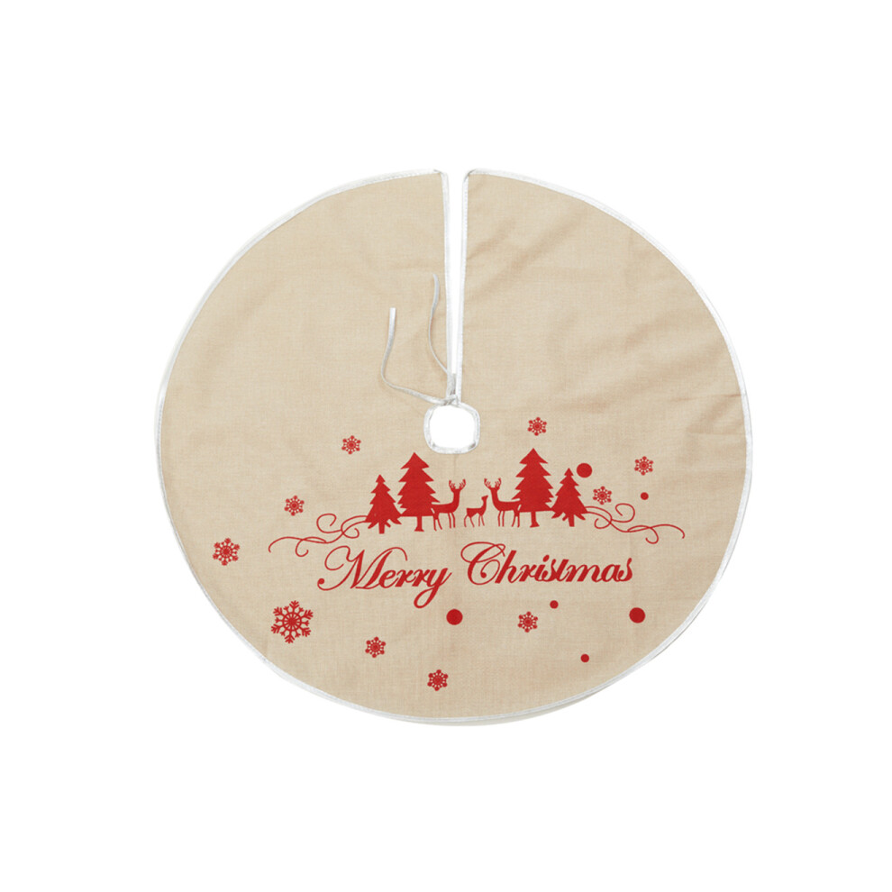 Dsport C350 100cm Christmas Linen Tree Skirt Small Tree Bottom Apron for Xmas Holiday Decorations Indoor Outdoor-image-OPC-P8NGFDC-NEW
