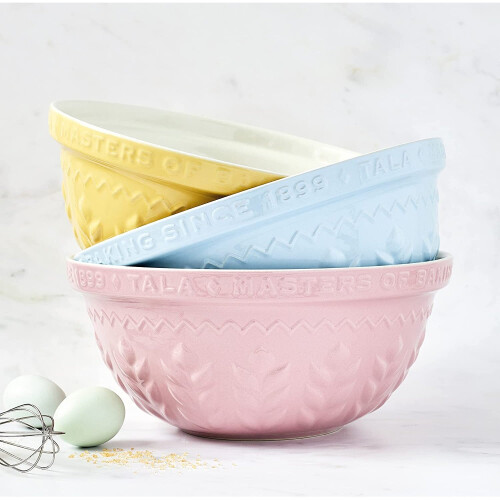 Ceramic Mixing Bowl Round 30cm Kitchen Baking Cooking Salad Dough Blue Mixer 2