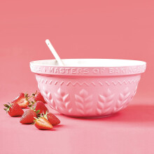 Ceramic Mixing Bowl Round 30cm Kitchen Baking Cooking Salad Dough Pink Mixer