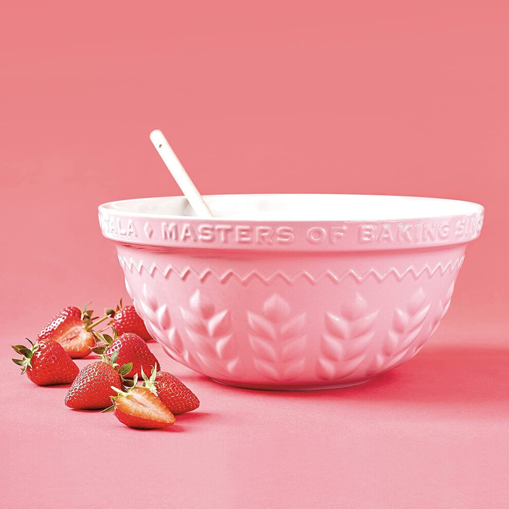 Tala Ceramic Mixing Bowl Round 30Cm Kitchen Baking Cooking Salad Dough Mixer Pink
