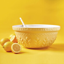 Ceramic Mixing Bowl Round 30cm Kitchen Baking Cooking Salad Dough Yellow Mixer