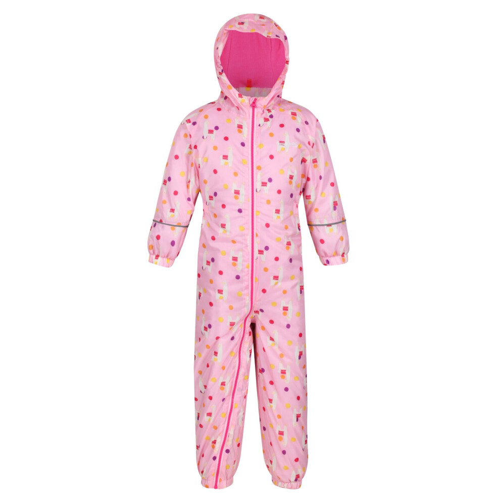 (24-36 Months, Sweet Lilac) Regatta Childrens/Kids Printed Splat II Hooded Rainsuit