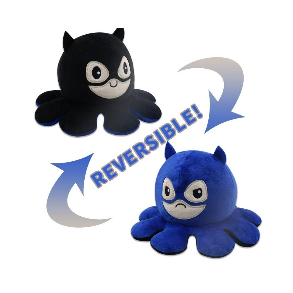 (Batman) Spiderman Reversible Octopus Plush Toy Batman Iron Man Double-Sided Flip Stuffed