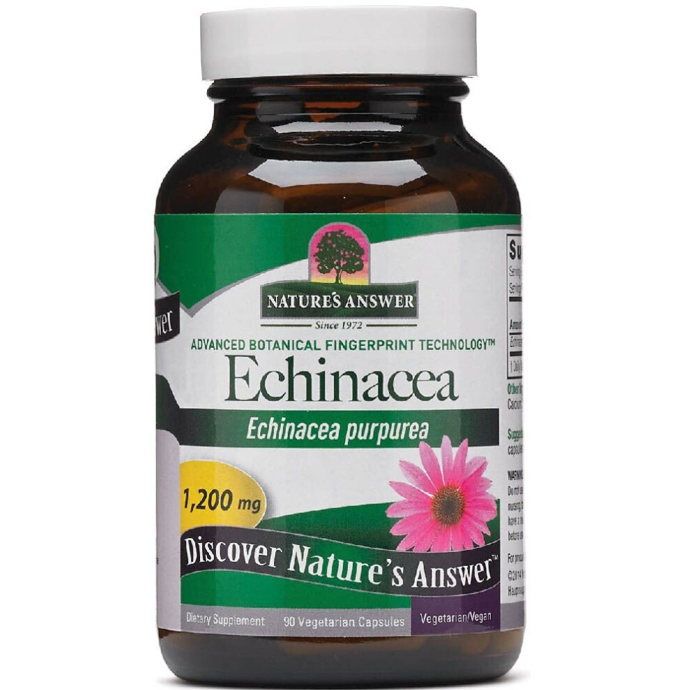 Nature's Answer Echinacea Herb 1200 Mg Vegetarian Capsules 90'S