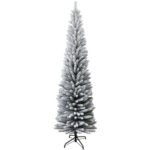 (4ft) Snow Flocked Slim Christmas Pencil Tree 4ft-8ft 1