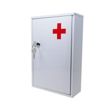 Medicine Cabinet First Aid Metal Wall Mounted Lockable