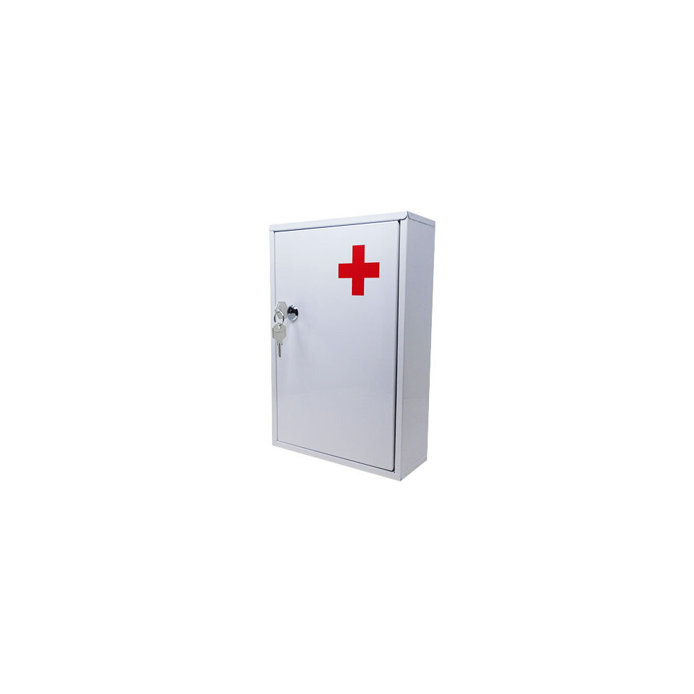 Medicine Cabinet First Aid Metal Wall Mounted Lockable