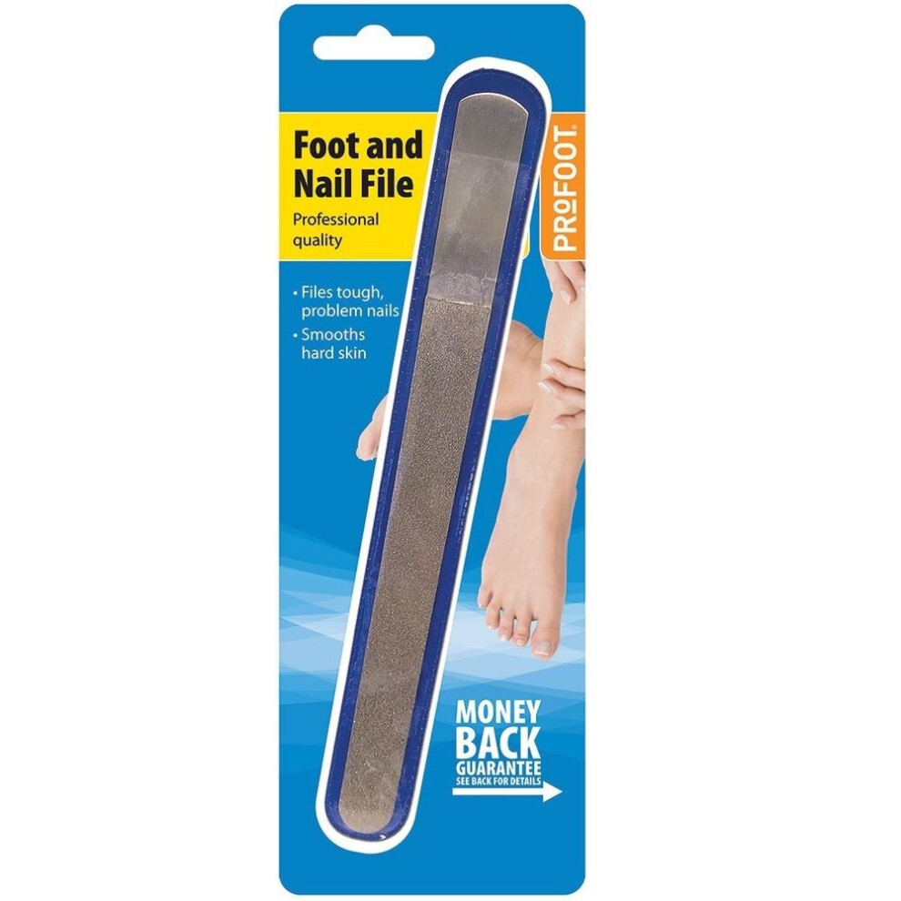 Profoot Foot and Nail File Smooths Hard Skin, Files Tough Problem Nails