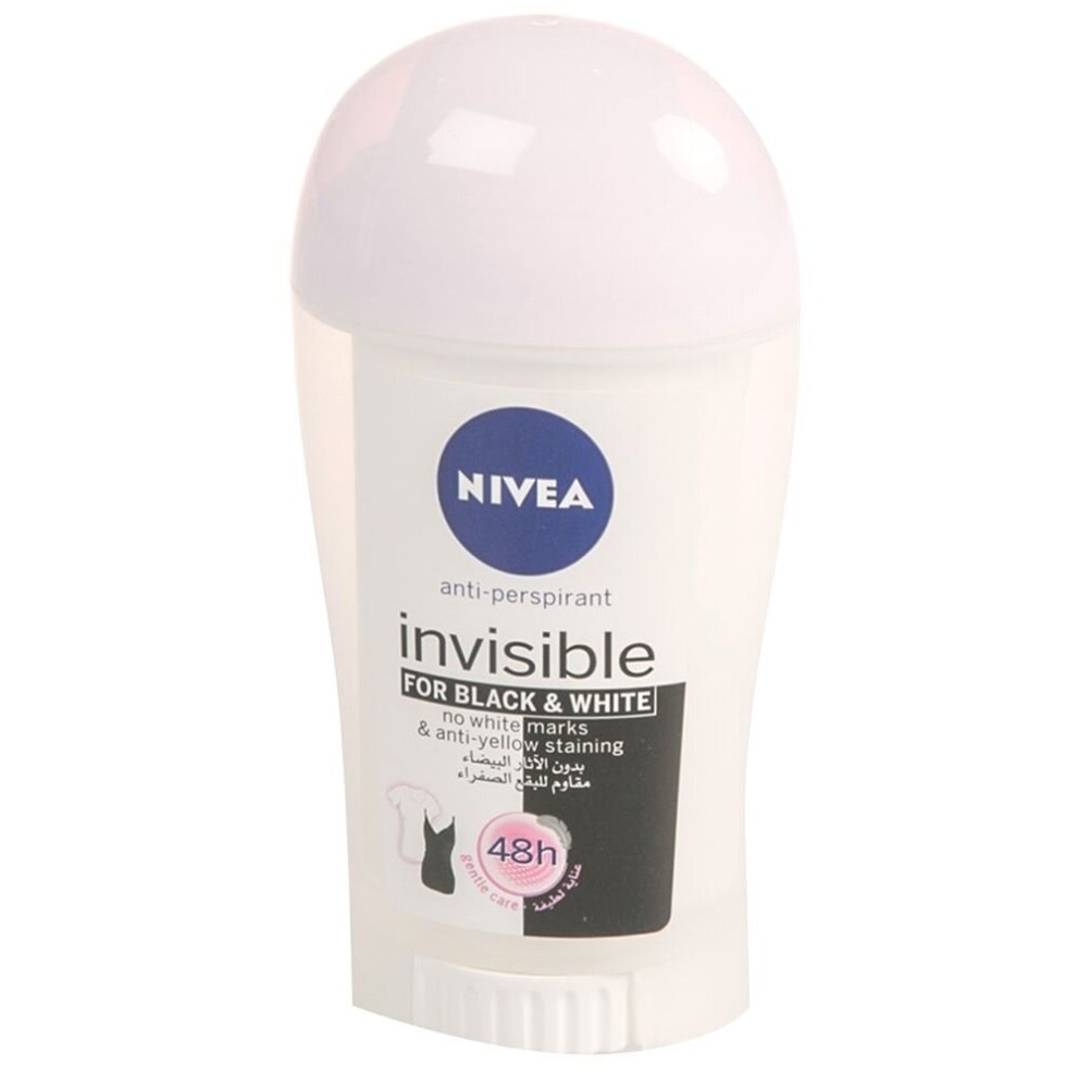 Nivea Invisible For Black & White Female Stick Protection Against Odour Sweat 40mL