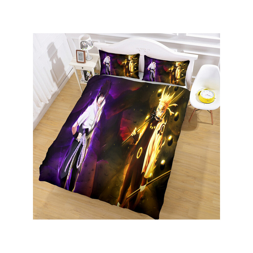 (Style 02, King) Naruto Bedding Single Double Duvet Cover Cartoon