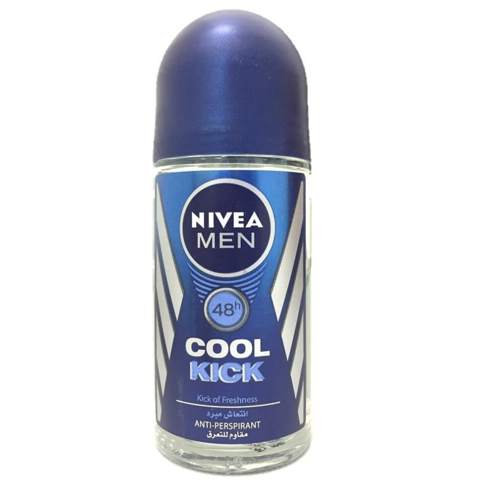 Nivea Men's Cool Kick Antiperspirant Roll-On: Antiperspirant Roll-On 50Ml