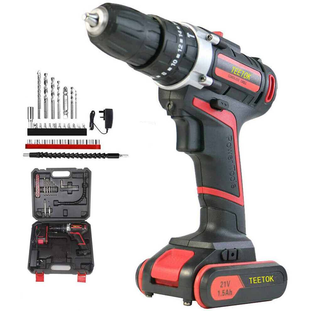 21V Impact Cordless Hammer Drill Set | Variable Speed Cordless 30Pcs