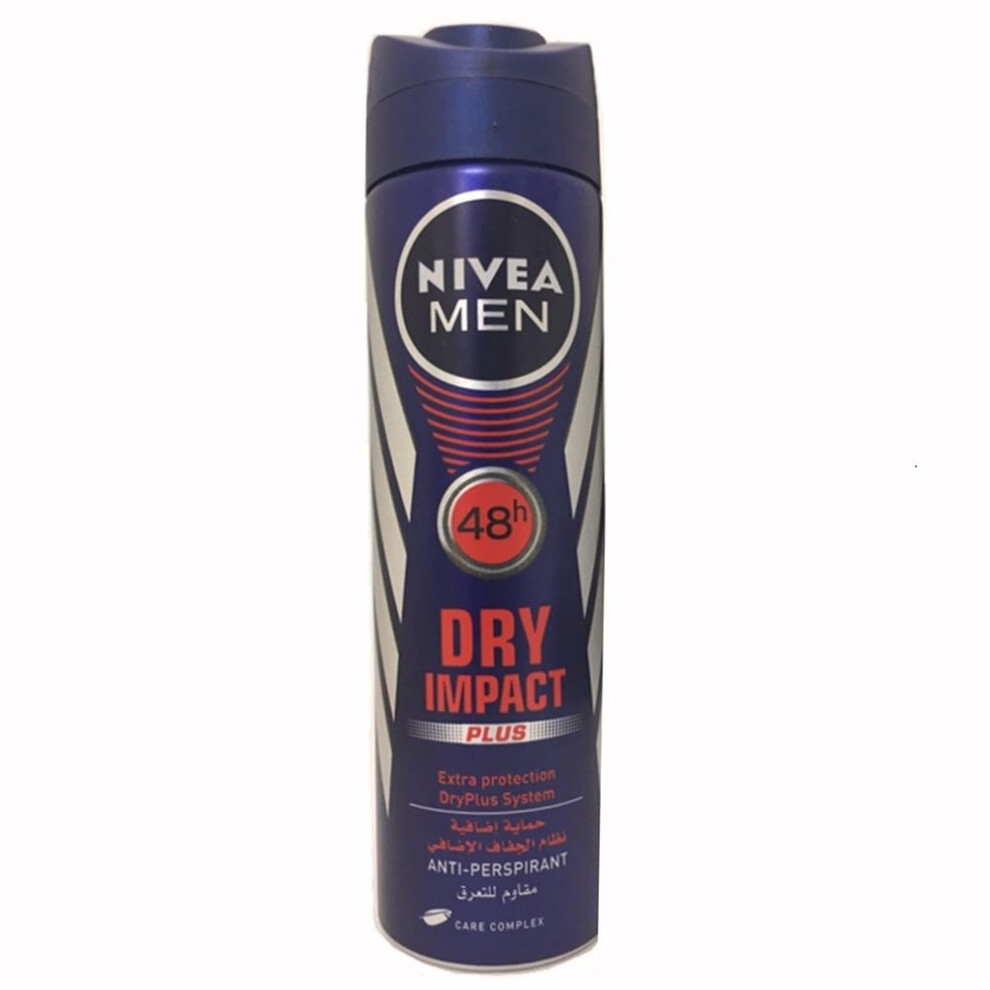 Nivea Men Dry Impact Plus Deodorant 48-Hour Long-Lasting Protection 150Ml