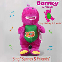 30cm Barney The Dinosaur Sing I LOVE YOU Song Purple Plush Doll Toy Kids Gift