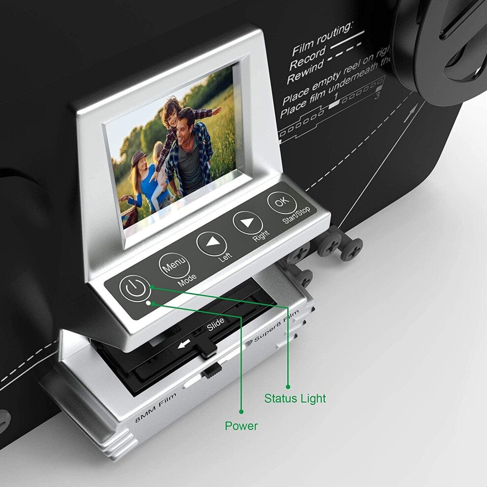 8mm & Super 8 Reels to Digital MovieMaker Film Scanner Converter