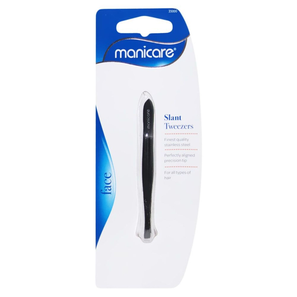 Manicare Precise Grip Tweezers Finest Quality Stainless Steel, Non-Slip Grip