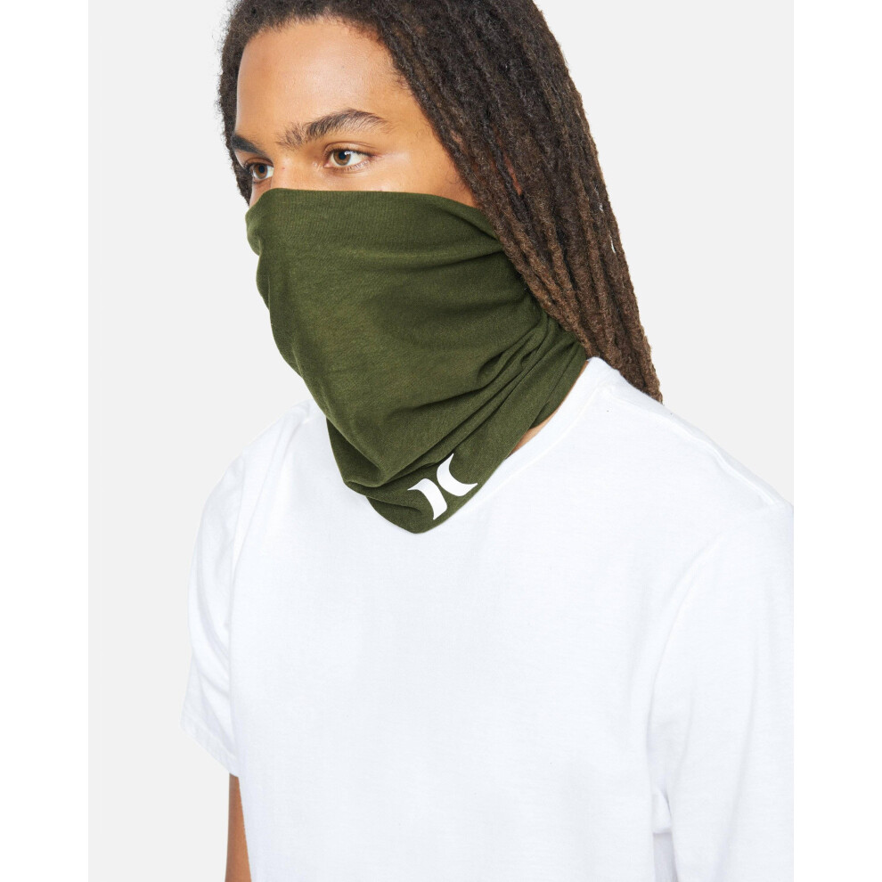 Hurley Multipurpose Lightweight Neck Gaiter Face Mask With Moisture Wicking Technology ~ Olive 802875269861