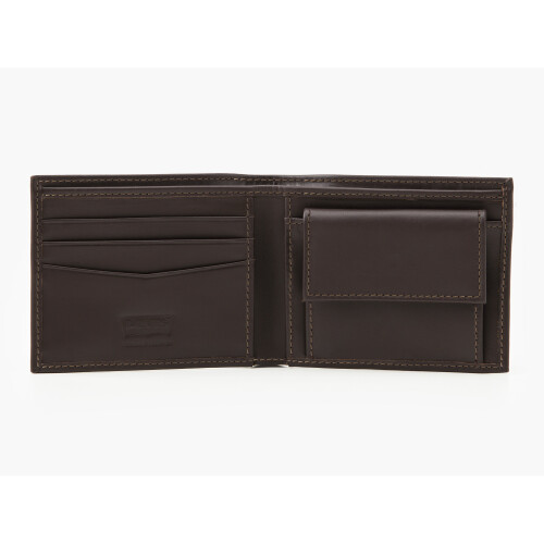Levi's Levi's Men's Bovine Leather Wallet ~ Full Grain dark brown 1