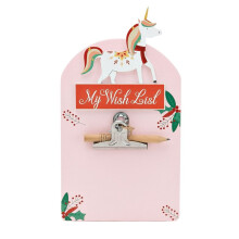 Widdop My Unicorn Christmas Wish List Clip Board With Paper & Pencil