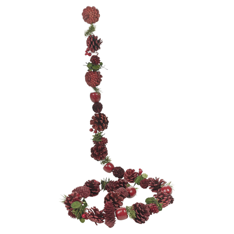 Urbn Living (Red) 150Cm Genuine Pinecone Christmas Garland Tree Fireplace Décor Xmas Door Wreath Red