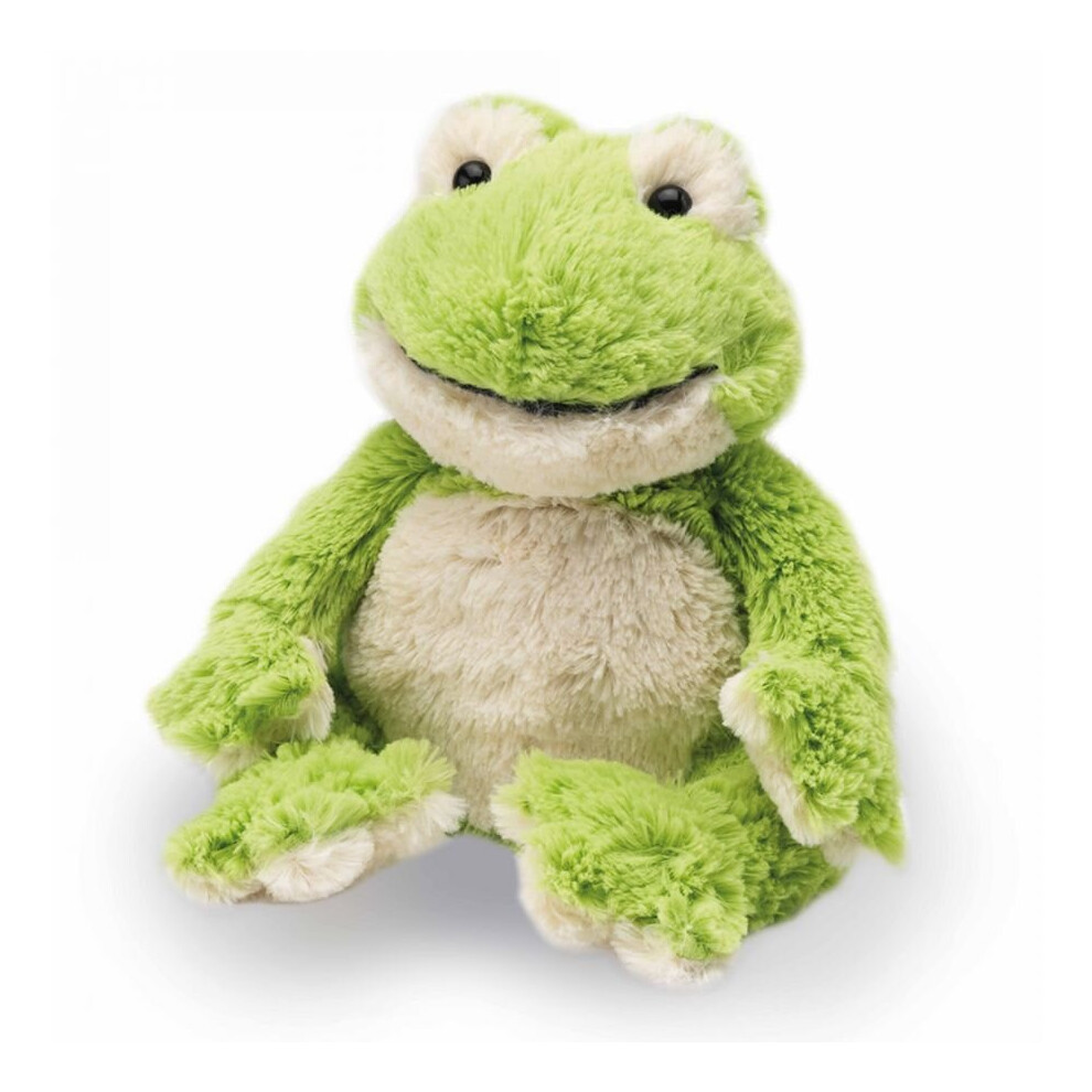 (Frog) 13" Fully Microwavable Animals | Soft Cuddly Plush Heatable Animal Toy | Ideal Heat Therapy Gently Scented With Lavender | Perfect Bedtime Comp