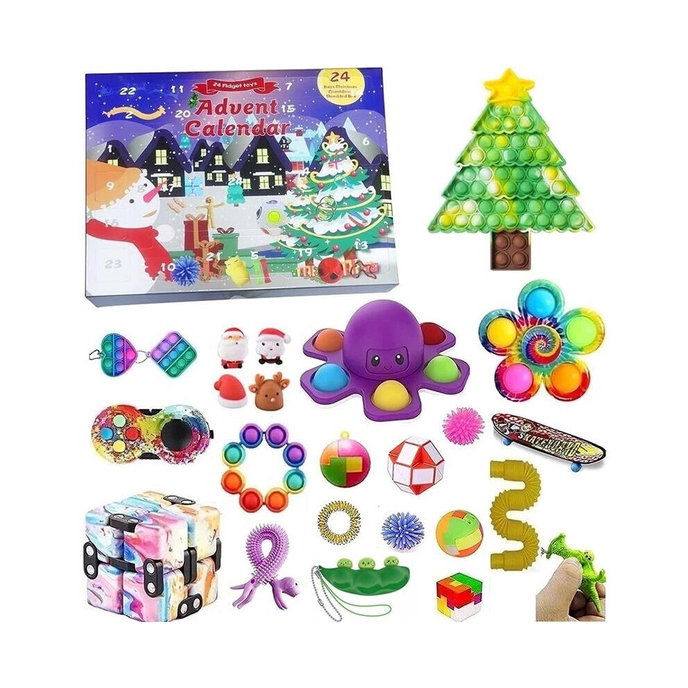 (A) Christmas Toy  Kid Countdown Calendar Xmas Toys