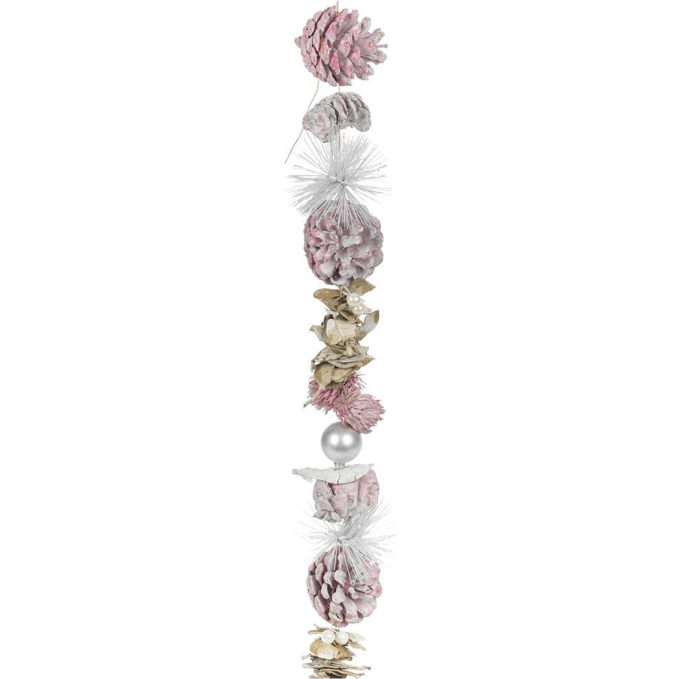 Urbn Living (Pink) 150Cm Genuine Pinecone Christmas Garland Tree Fireplace Décor Xmas Door Wreath Pink